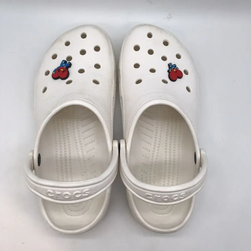Crocs Classic White Clog Men's 9 - Women's 11 Comfort Shoe Slip On Nurse Sandal - Picture 7 of 12